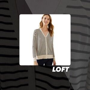 NWT Loft Striped Cardigan